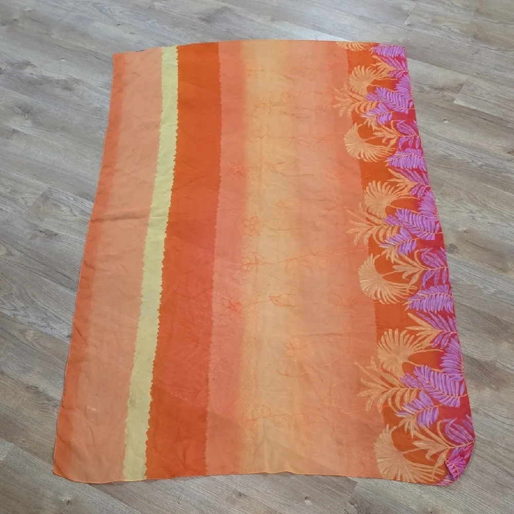 Vibrant Orange and Violet Scarf